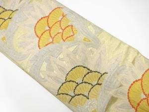 アンティーク　花模様織り出し袋帯（材料）